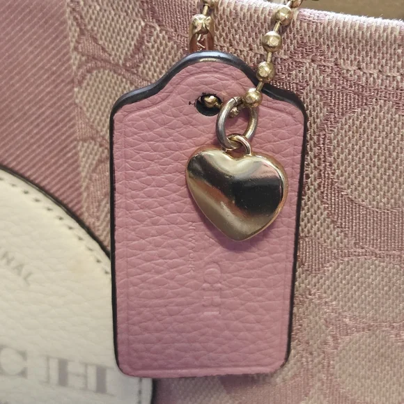 Coach Dempsey carryall in signature pink tote purse - Picture 7 of 16